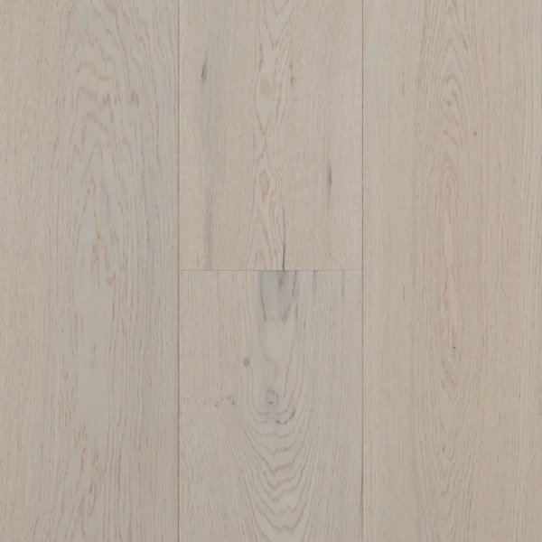 A white wood floor with some type of stain on it