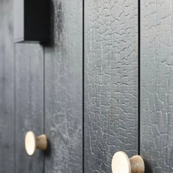 A close up of two doors with knobs on them