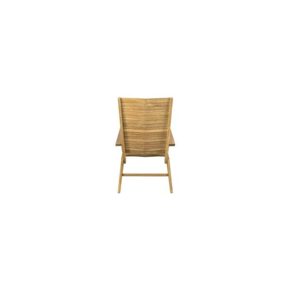 A wooden chair with a brown seat and back.